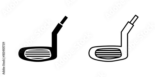 Putter set icon isolated on white background.