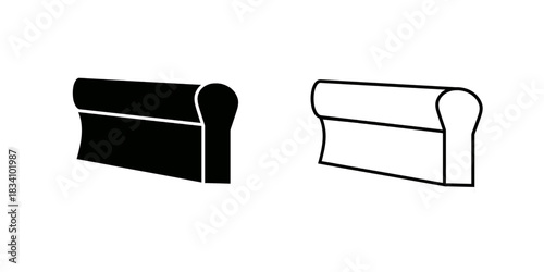 Print screen set icon isolated on white background.