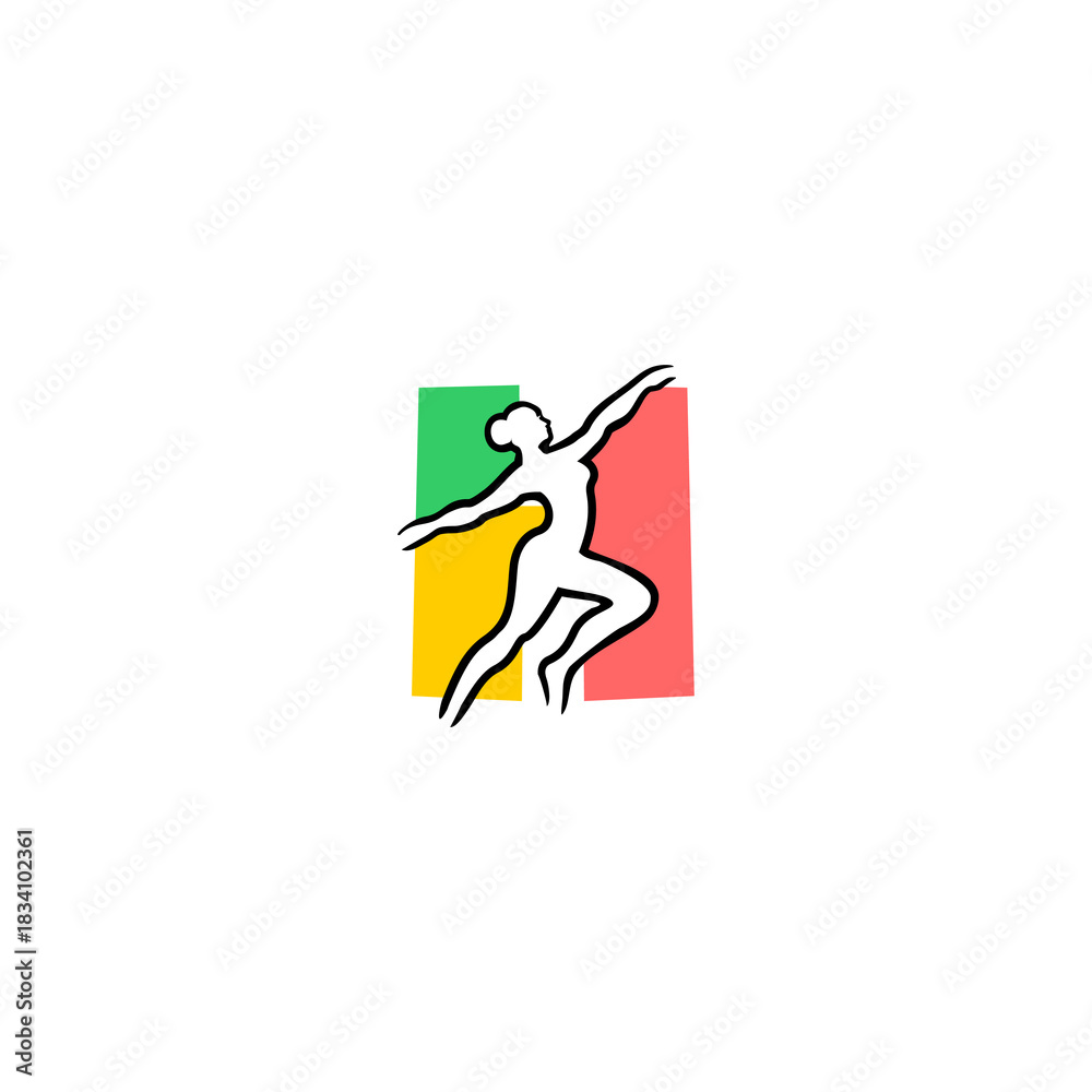 Fototapeta premium Creative Yoga Woman Letter H ...