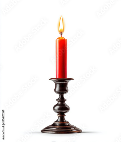 Candle isolated on white ba...