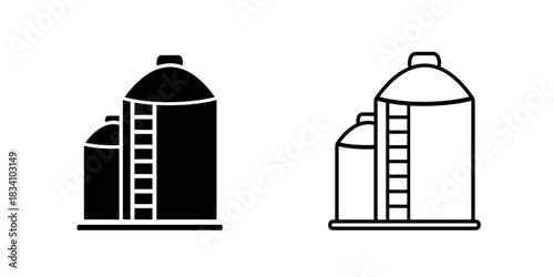Silo set icon isolated on white background.
