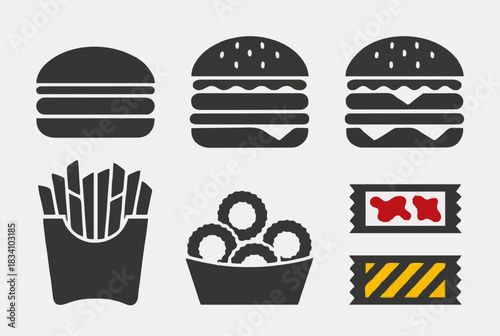 Fast Food Icons Set