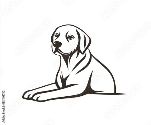 dog silhouette , black and ...