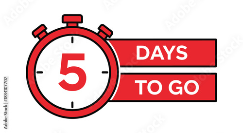 Countdown timer five days left promotion offer deadline sale event