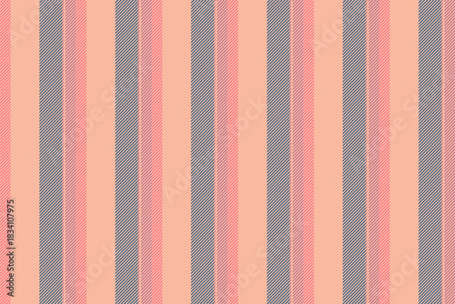Tiving room seamless vector lines, usa background texture vertical. Fat stripe fabric pattern textile in orange and red colors.