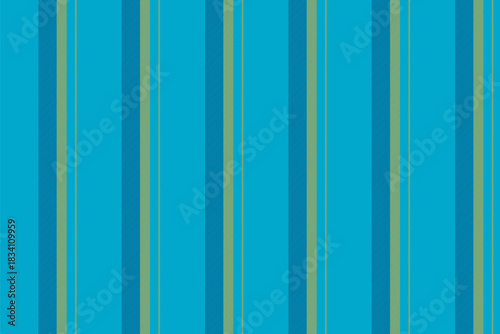 Primary stripe vector fabric, wear textile texture vertical. Occupation background pattern seamless lines in cyan and amber colors.