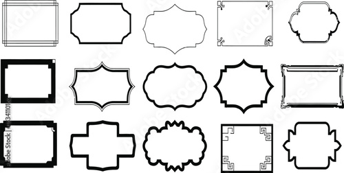 Collection of decorative frames and borders for invitations and graphic design
