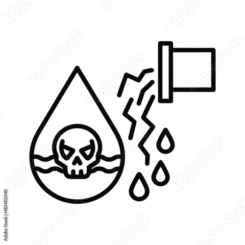 Water Pollution and Toxic Discharge Icon