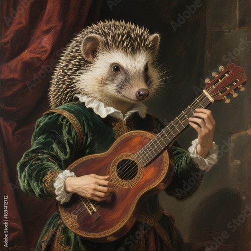 Anthropomorphic hedgehog pl...