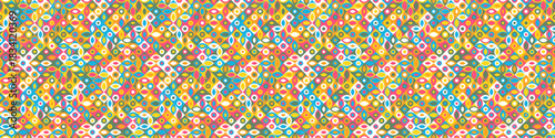 Seamless horizontal abstract geometrical pattern background design
