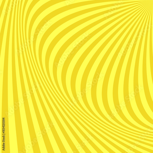 Golden abstract psychedelic spiral vortex burst background - hypnotic vector design