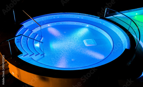 A Beautiful Blue Jacuzzi