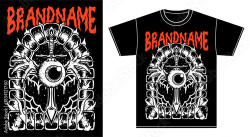 tshirt illustration design metal band merchandise