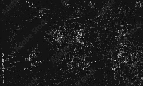 Glitch background. VHS grunge texture with noise effect and pixelation. Analog video digital errors. Retro pixel backdrop. Vector illustration.