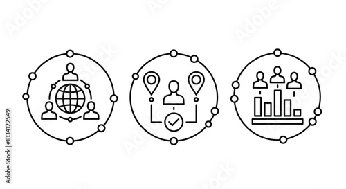 Business global location statistics collaboration teamwork network