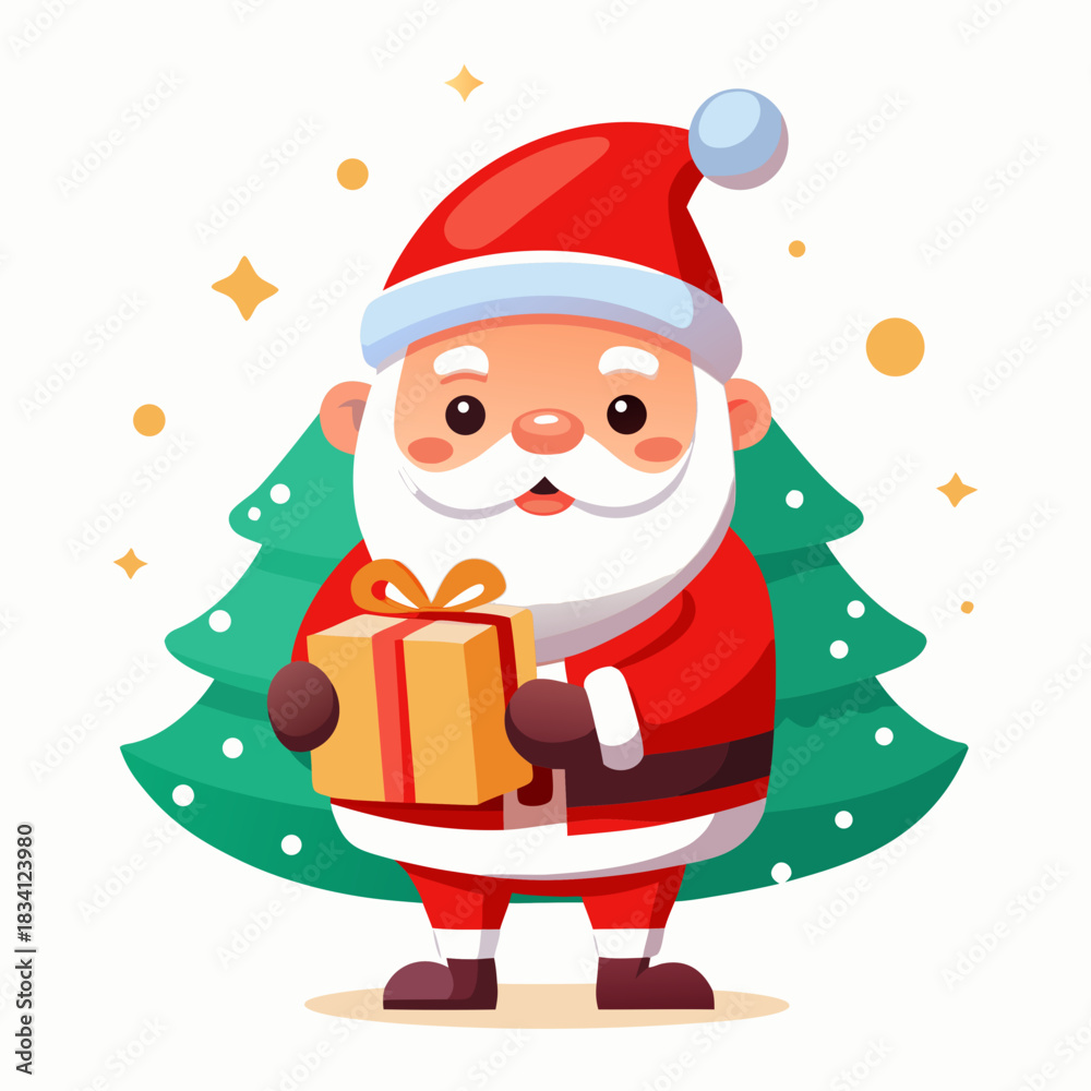 Fototapeta premium Santa with Gift