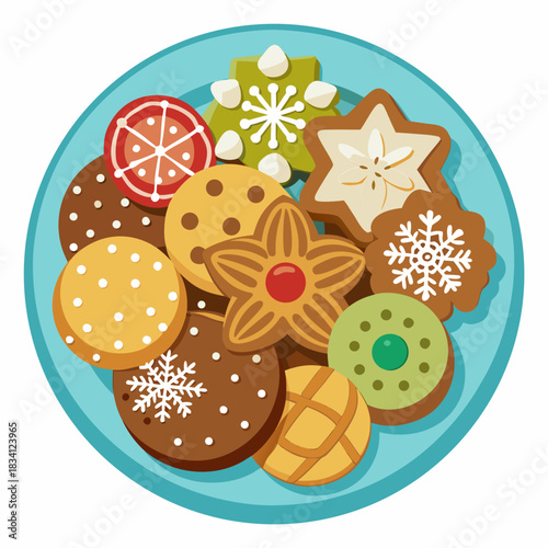 Winter Cookies Plate