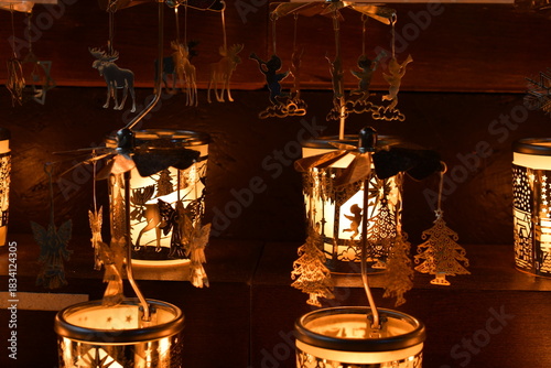 Weihnachtsschmuck am Christkindlesmarkt in Nürnberg 