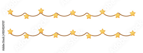 Vintage garland, seamless New Year's garland, congratulations 2026 and 2027