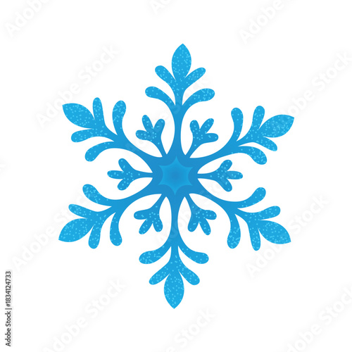 Carved snowflake, textured, winter vector on a transparent background
