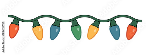 Vintage garland, seamless New Year's garland, congratulations 2026 and 2027