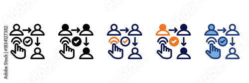 Affiliate Icon Set With Multiple Styles Vector Illustration