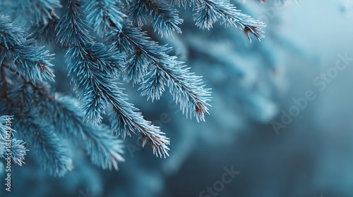 Icy mint background with a barely visible fir-needle texture, airy negative space