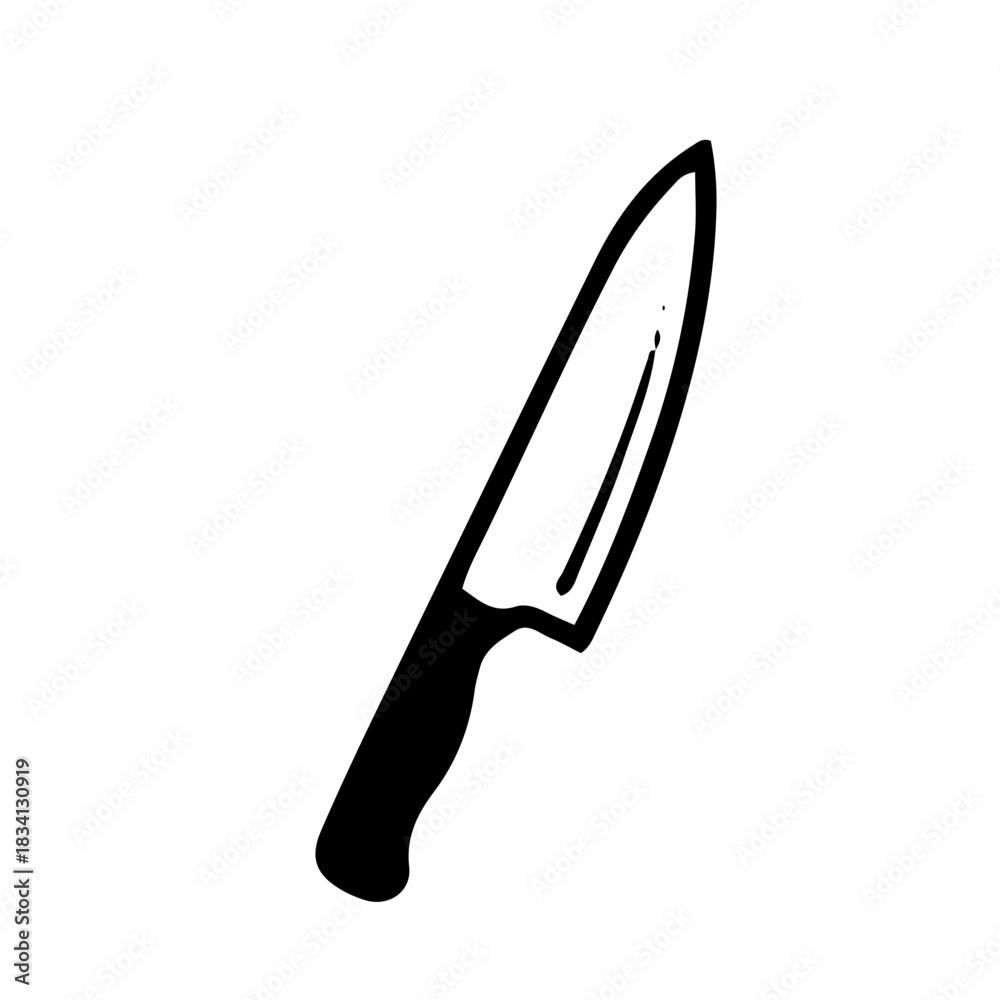 Fototapeta premium Kitchen Cooking Icon,black and white vector design 