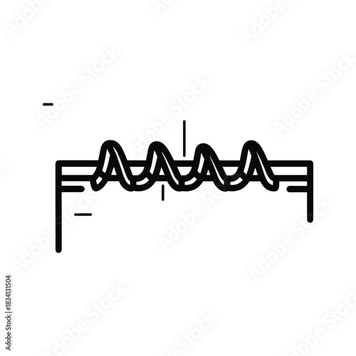 Solenoid or Inductor Coil with Magnetic Field Diagram