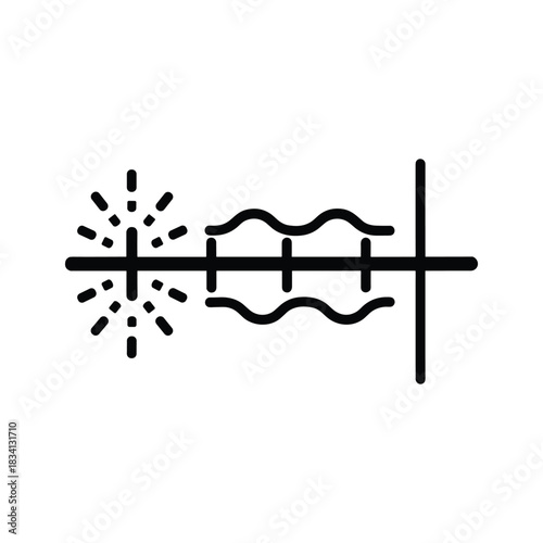 Light Wave Emission and Propagation Icon