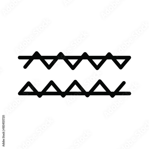 Aquarius Zodiac Sign Symbol - Abstract Geometric Zigzag Pattern