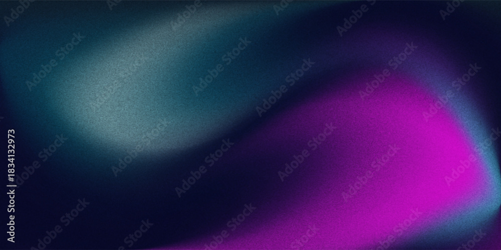 Fototapeta premium Swirling colors teal magenta background gradient light grain backdrop poster vector
