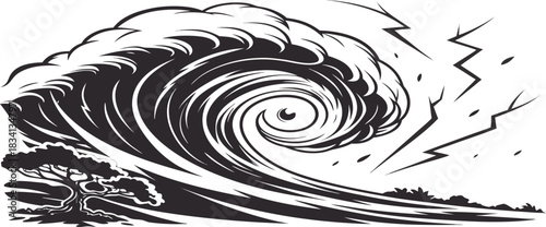 black and white spiral