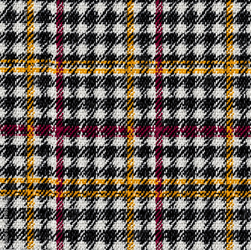 Classic Houndstooth Plaid Fabric Texture