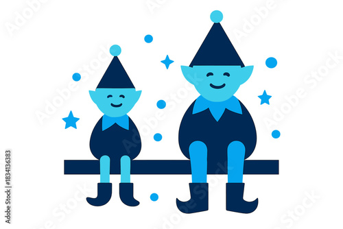 Holiday Icon Set. Holiday mantel atmosphere. Line outline icon set of Holiday mantel atmosphere: glowing