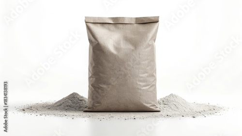 Bag of construction aggregate mix with subtle dust