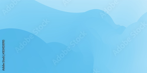 Modern pastel rainbow. Light blue and white vector banner.