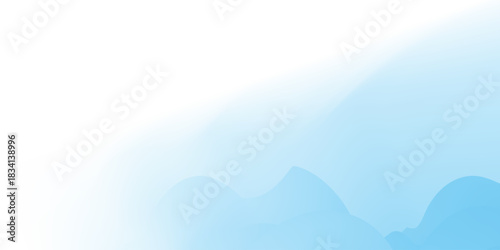 Modern pastel rainbow. Light blue and white vector banner.