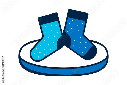 Cozy Vector Socks. Cozy Socks Scene. Flat minimalist vector illustration of a Cozy Socks Scene. Simplified