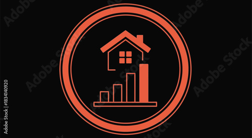 Real estate market analysis and property investment growth concept