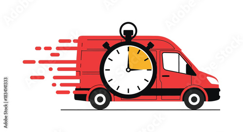Fast delivery services express shipping urgent courier time concept