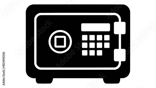 Modern electronic safe box with digital keypad and secure locking mechanism for safeguarding valuables and important doc