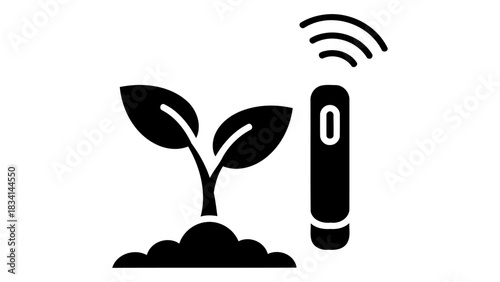 Smart crop monitoring device symbolizing precision agriculture technology for efficient farm management and sustainable