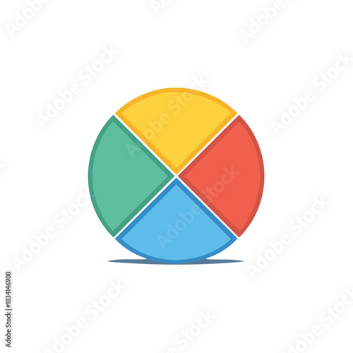 Colorful Pie Chart with Four Segments