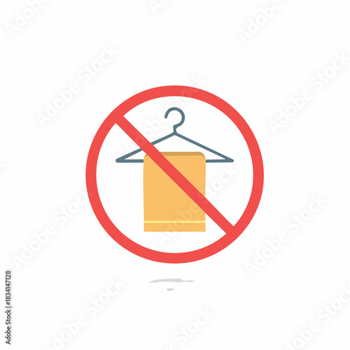 No Drying Towel Sign Prohibition Symbol Icon Graphic