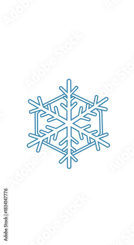 Christmas snowflake on white background