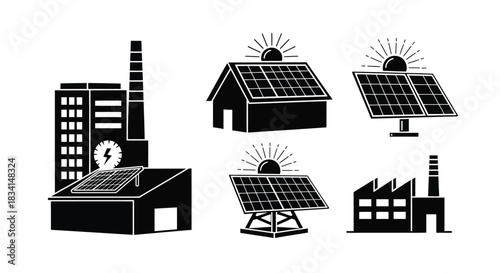Solar panels renewable energy sources for homes and industries power