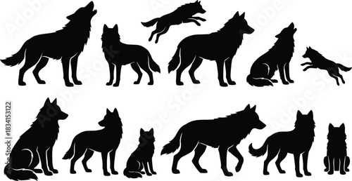 Black Lighthouse Tower Silhouette Icons Set, Marine Coastal Navigation Beacon, Sea Safety Guide, Striped Design, Nautical Travel Tourism, Flat Vector Illustration