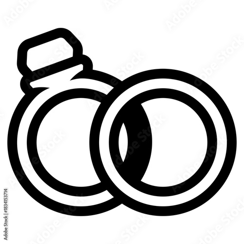 wedding couple rings icon