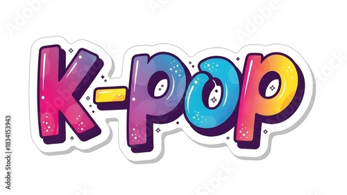 K pop sticker design editable design for print on demand products k music Korean pop concert design	